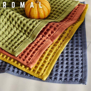 ROMAL Waffle Edition – 100% Soft Cotton | Pack of 4