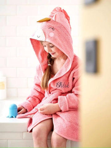 Kid’s Hooded Terry Bathrobe