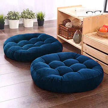 SOLID COLOR ROUND VELVET FLOOR CUSHION(one)