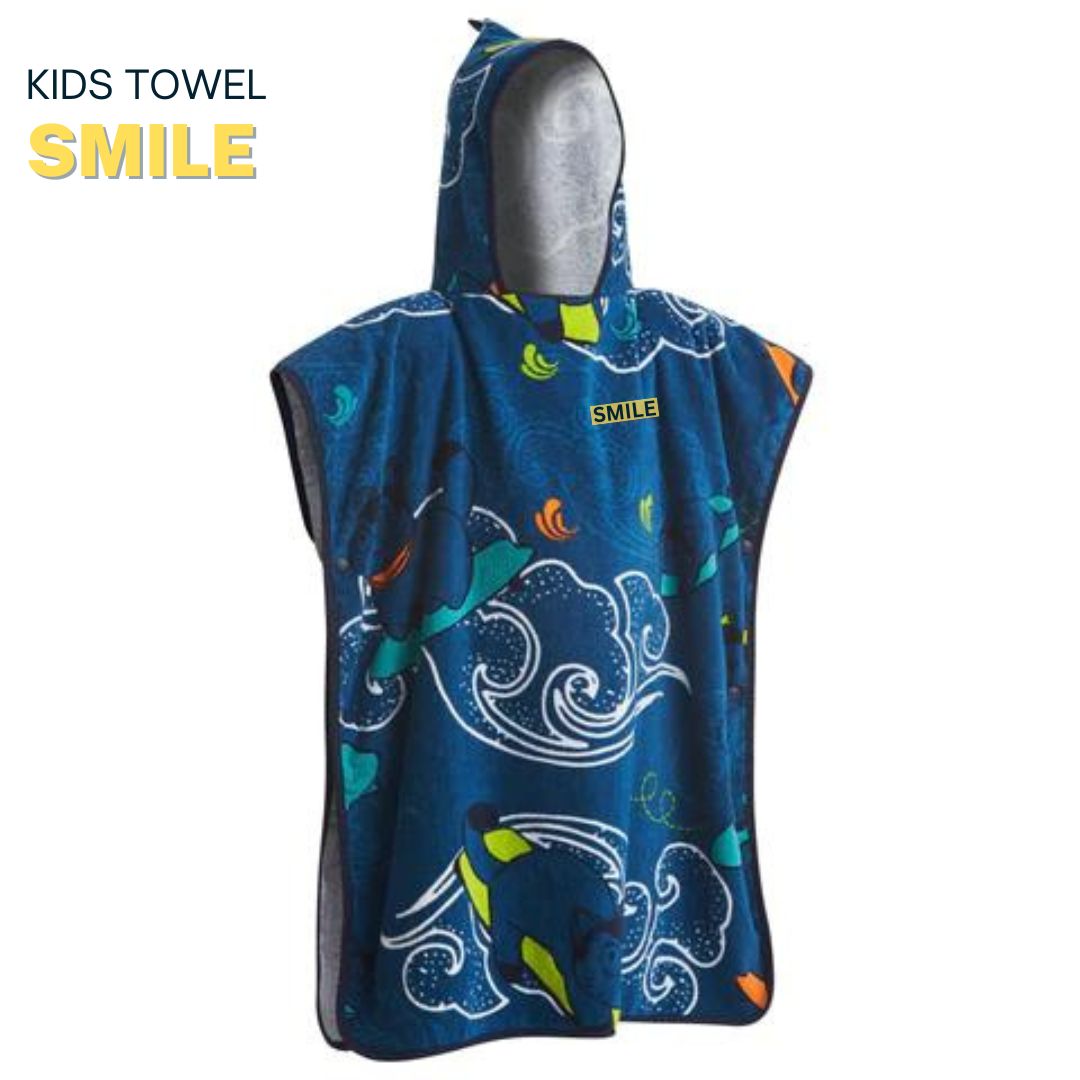 Embroided kids bathrobe