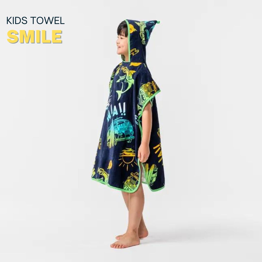 Embroided kids bathrobe