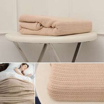 Cotton Woven Throw Blanket (Skin)