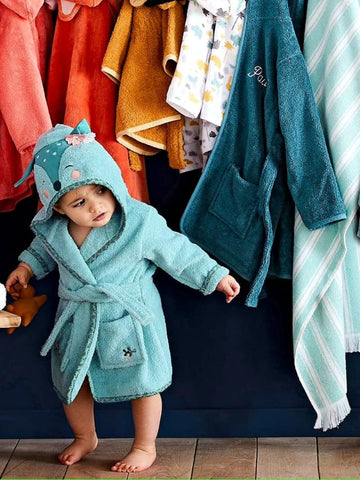 Kid’s Hooded Terry Bathrobe