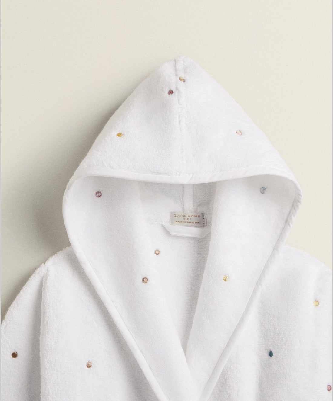 Kid’s Hooded Terry White Bathrobe
