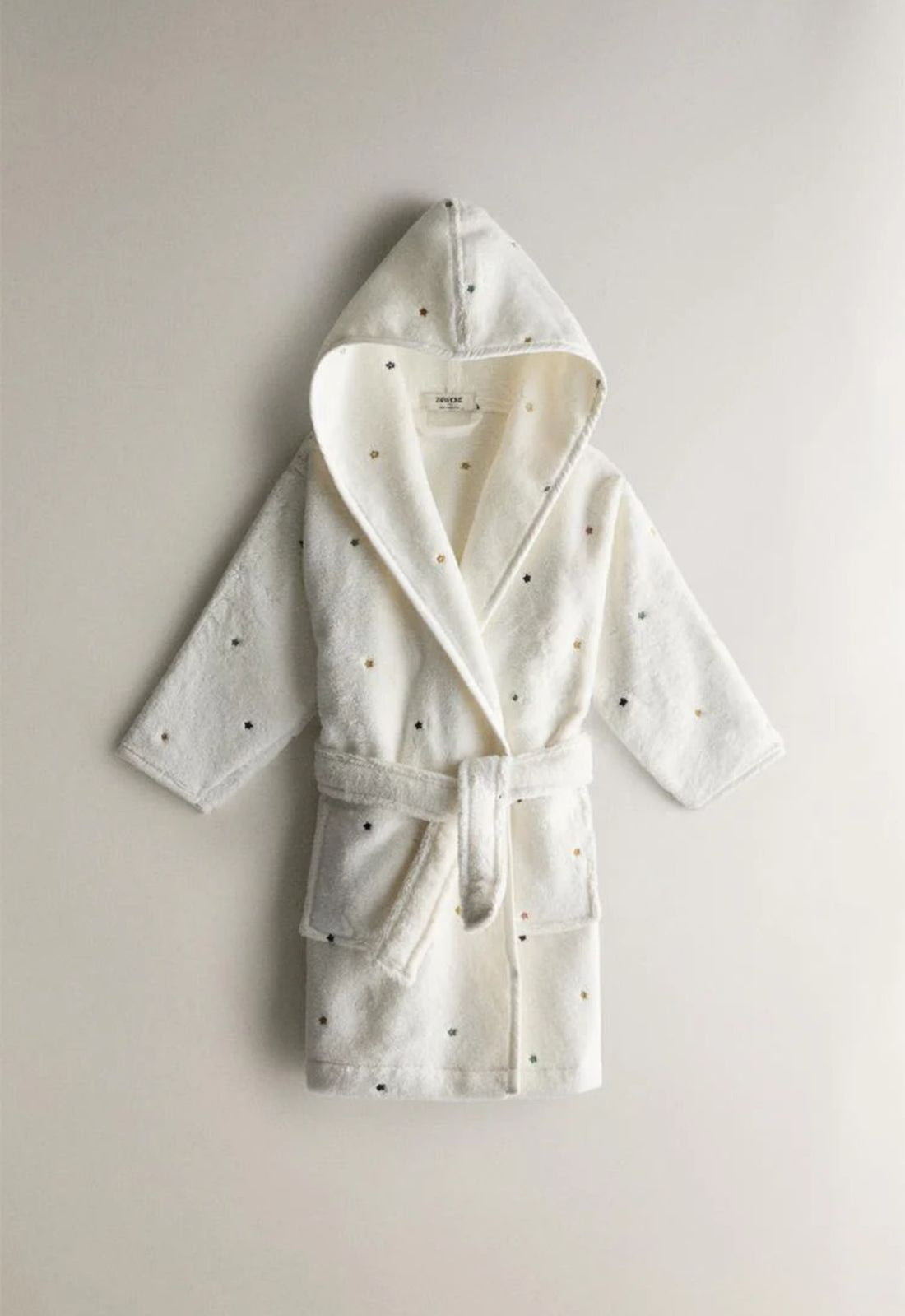 Kid’s Hooded Terry Cream Bathrobe