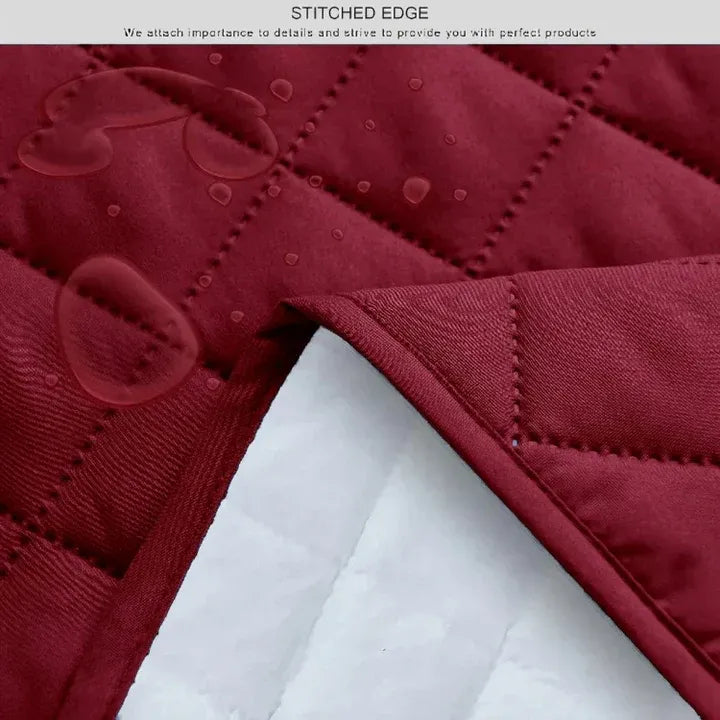 Waterproof Cotton Quilted Sofa Cover - Sofa Runners (Marron)